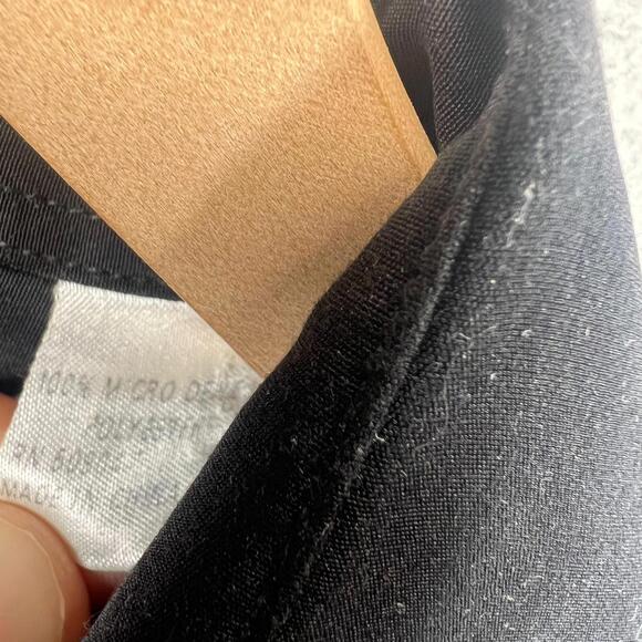 Pronti by Phita Mens L Button Down Shirt Black White Colorblock Embroidered EUC - Picture 3 of 10